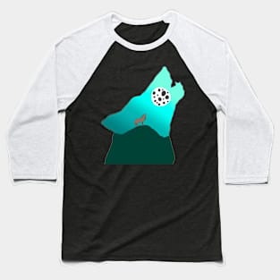 Moon wolf Baseball T-Shirt